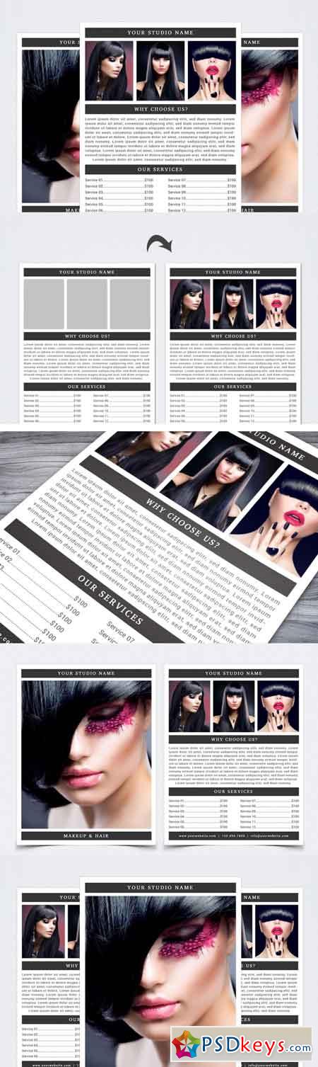 Beauty Flyer Template 3461566 Free Download Photoshop Vector Stock