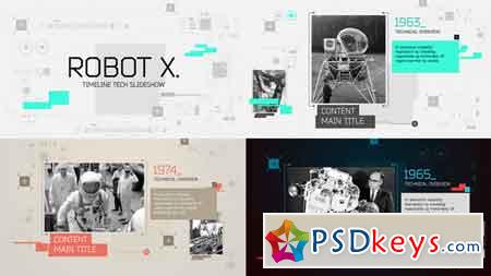 Robot X. Timeline Slideshow After Effects Template 15994369