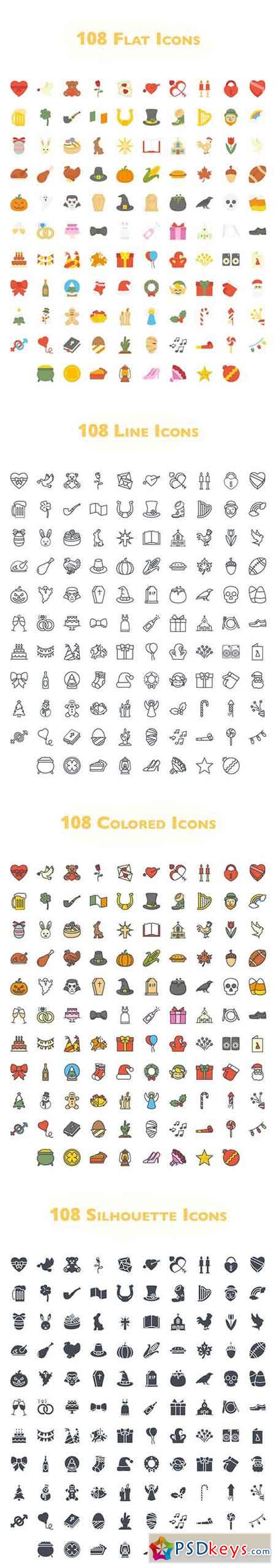 432 Holidays Icons