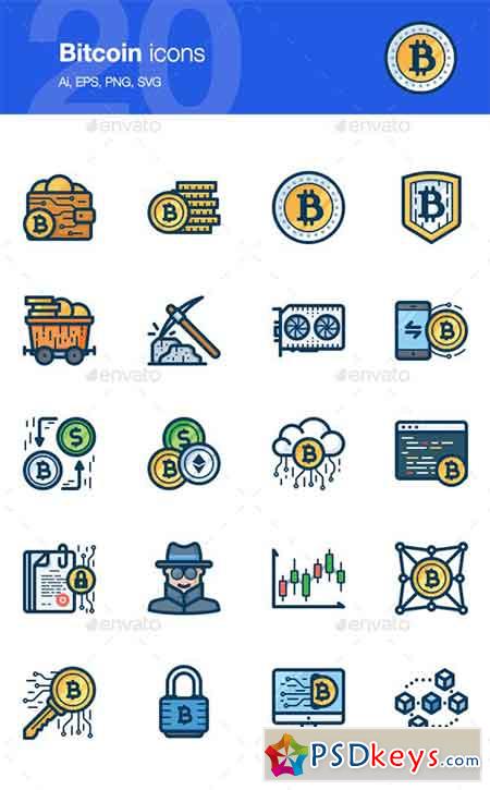 20 Bitcoin icons 21409758