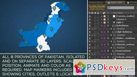 Pakistan Map Kit After Effects Template 18546869