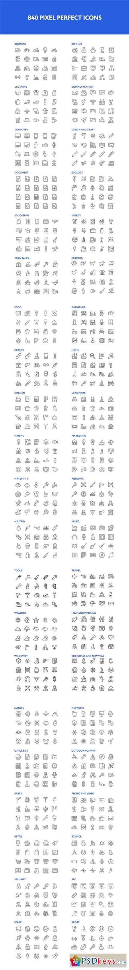 Pixer Outline icons