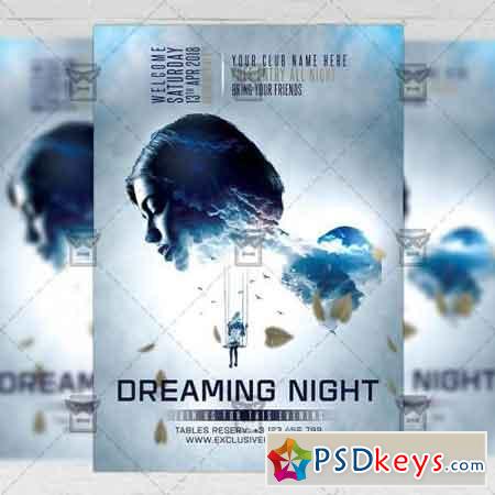 Dreaming Night  Club A5 Flyer Template