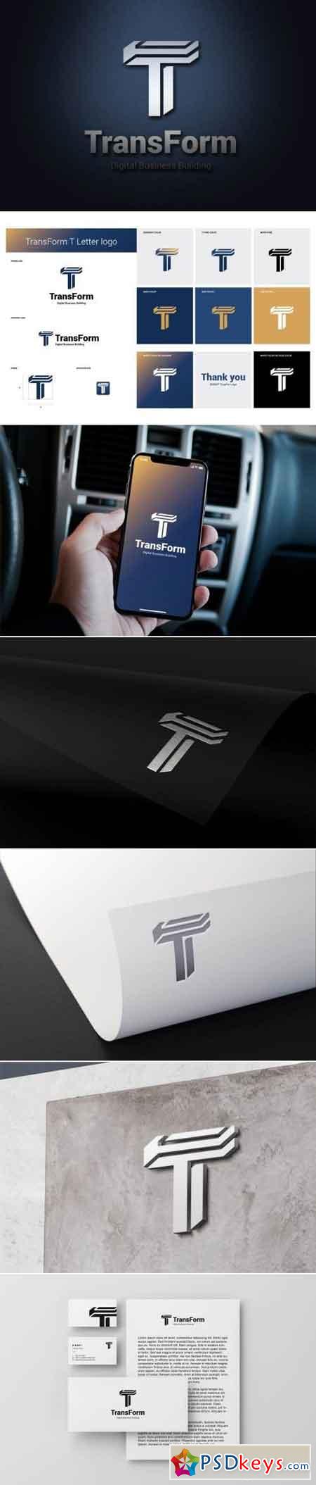 Transform T Letter logo