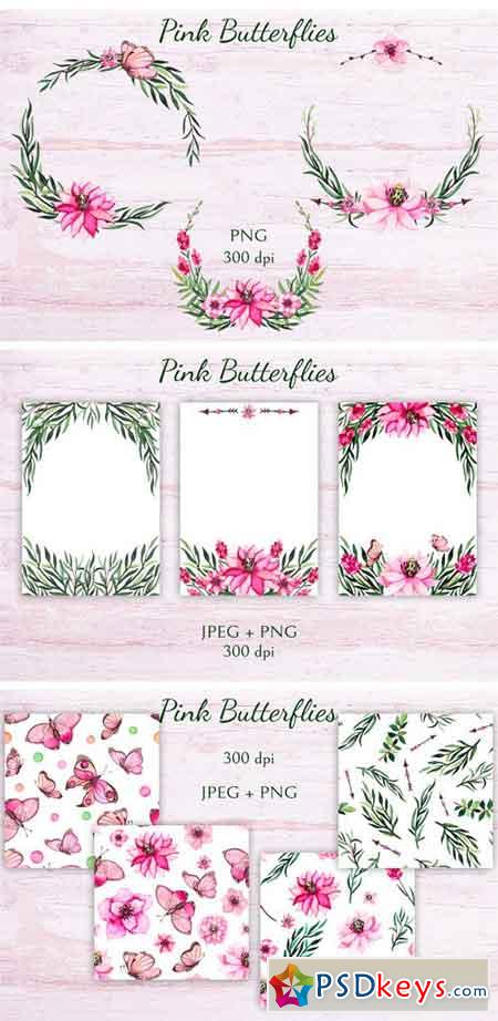 Pink Butterflies 99266