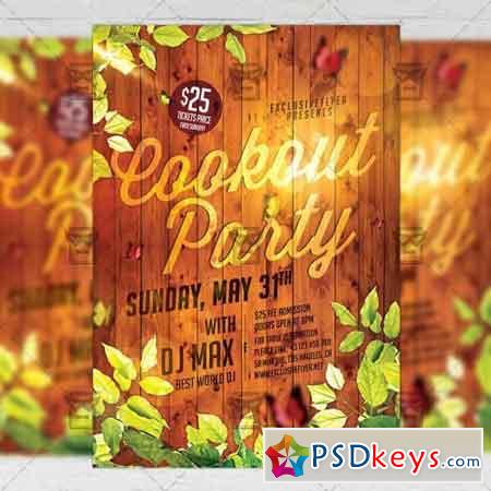 The Cookout Party  Seasonal A5 Flyer Template