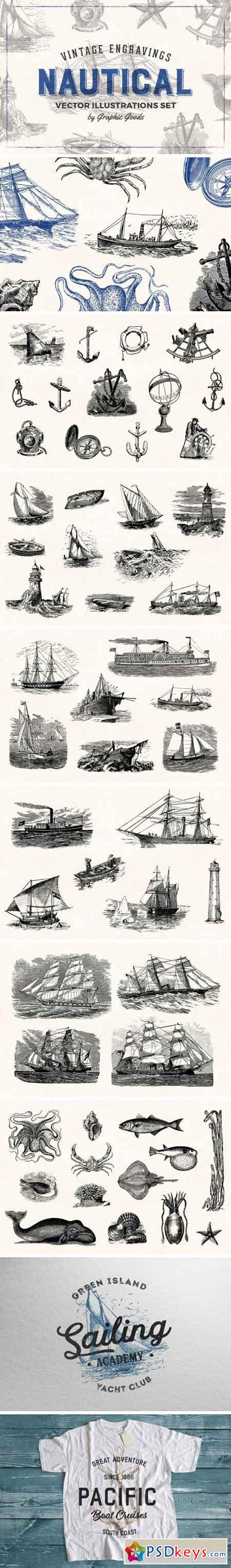 Nautical Engraving Illustrations 1461014