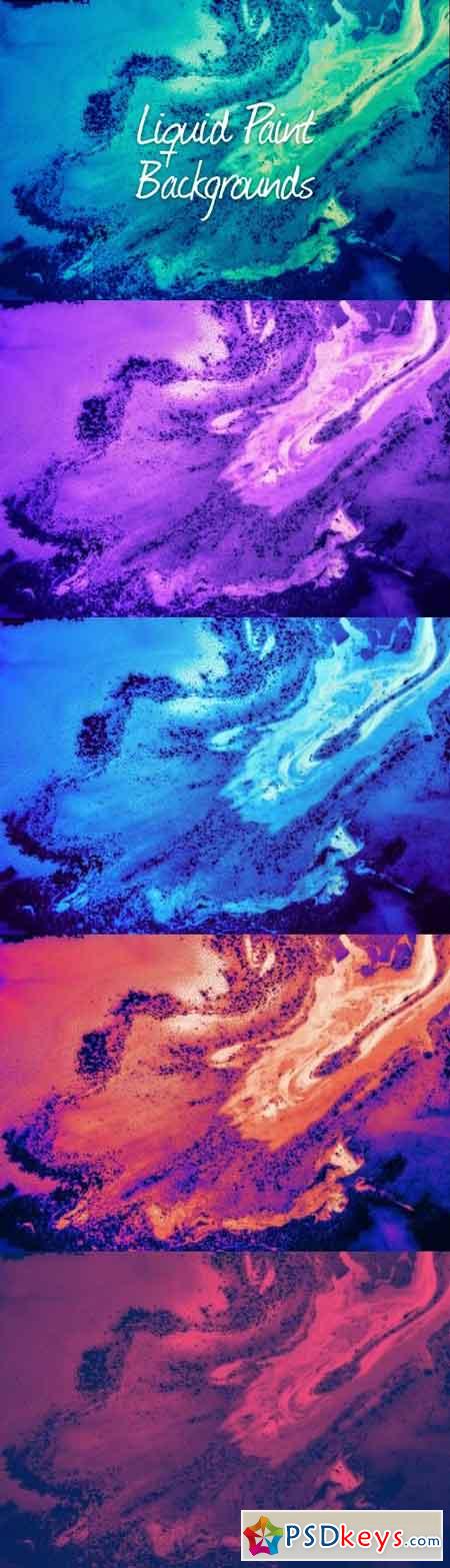 Liquid Paint Abstract Backgrounds