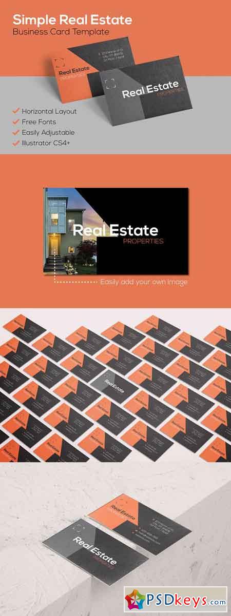 Simple Real Estate Business Card 2419833