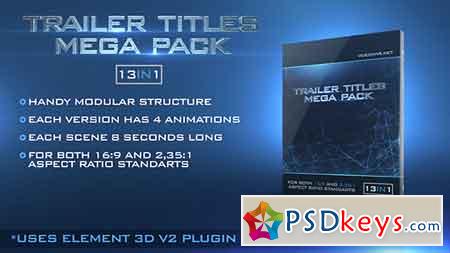 Trailer Titles Pack After Effects Template 15419714
