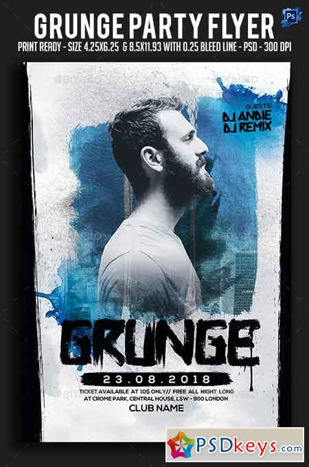 Grunge Party Flyer 22199216