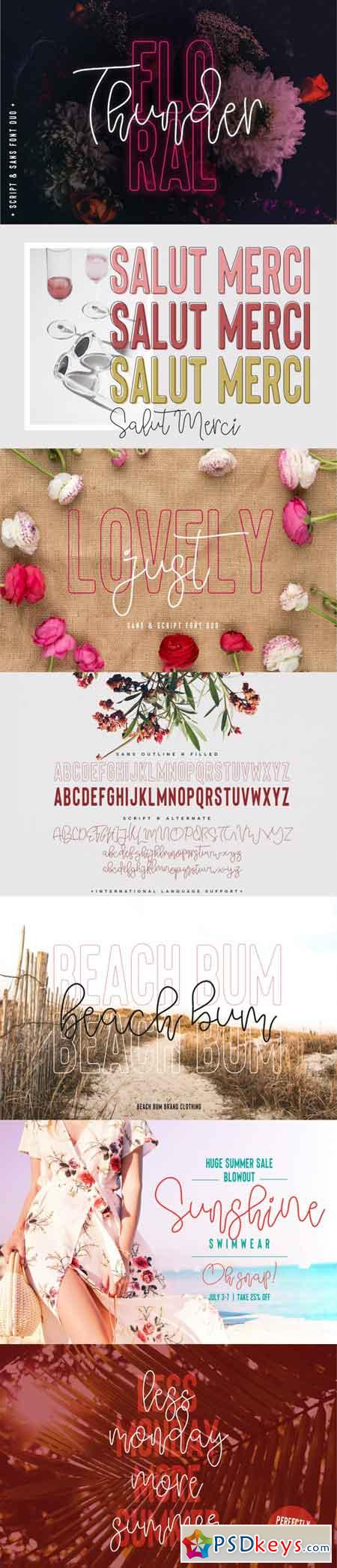 Floral Thunder Font Duo 3466471