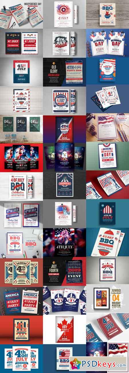 4 July Independence Day Flyer Pack