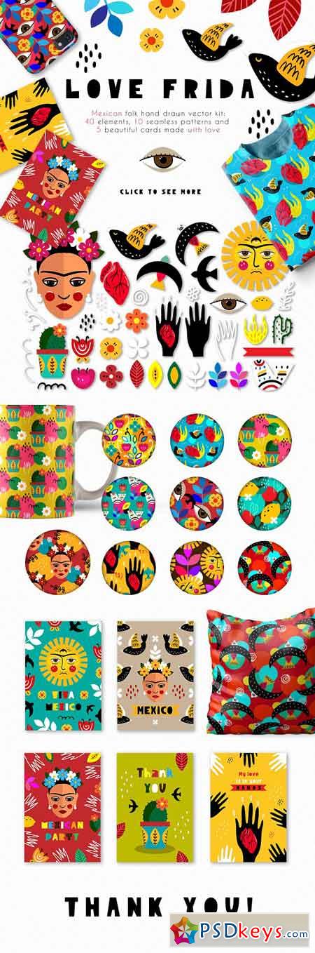 Love Frida - Mexican folk kit 2608834