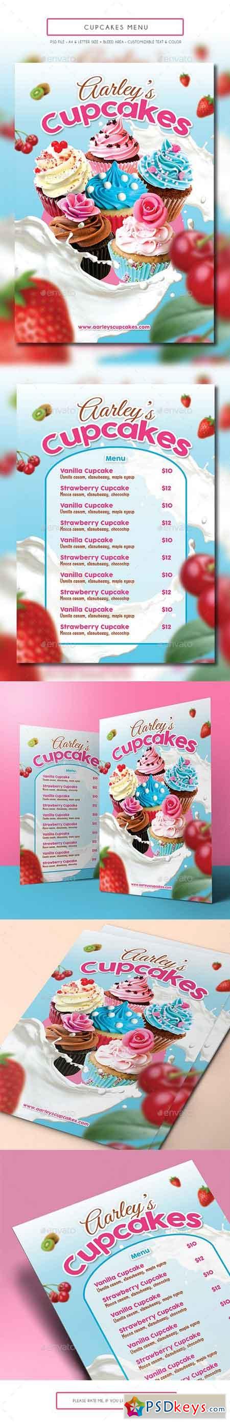Cupcakes Menu 14676569