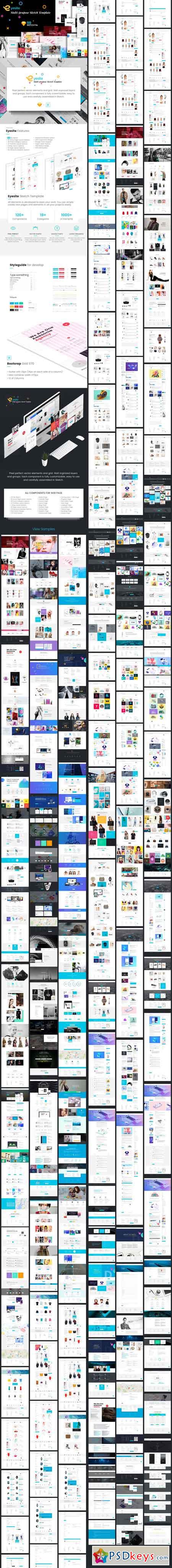 Multi-Prupose Sketch Template UI Kit 2401211