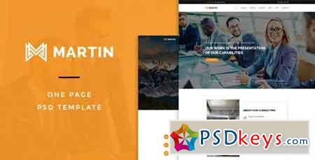 Martin One Page PSD Template - 15134305