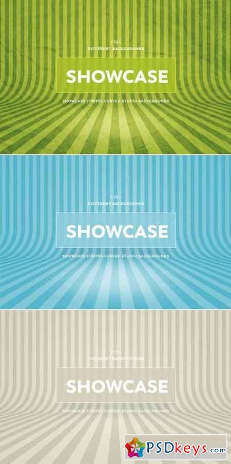 Showcase Stripes Curved Studio Backgrounds Bundle