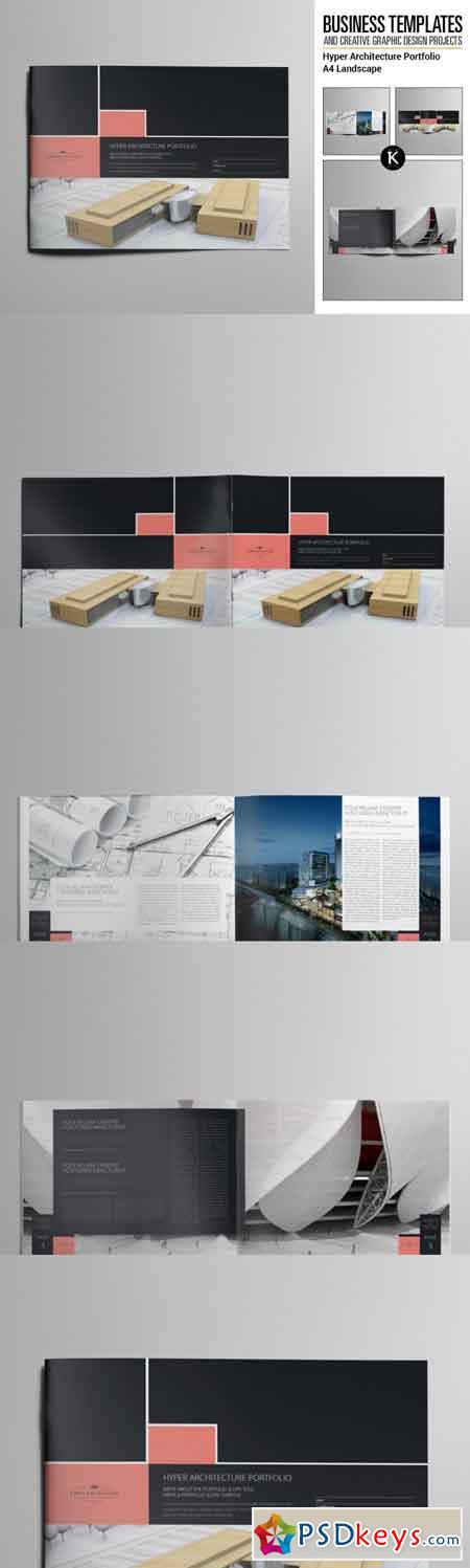 Hyper Architecture Portfolio A4 Landscape 3463852