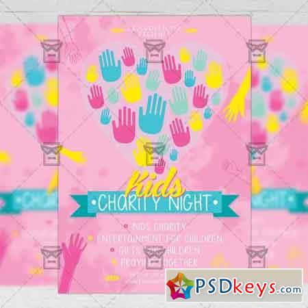Kids Charity Night  Community A5 Flyer Template