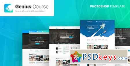 Genius - Learning & Course PSD Template 21803654