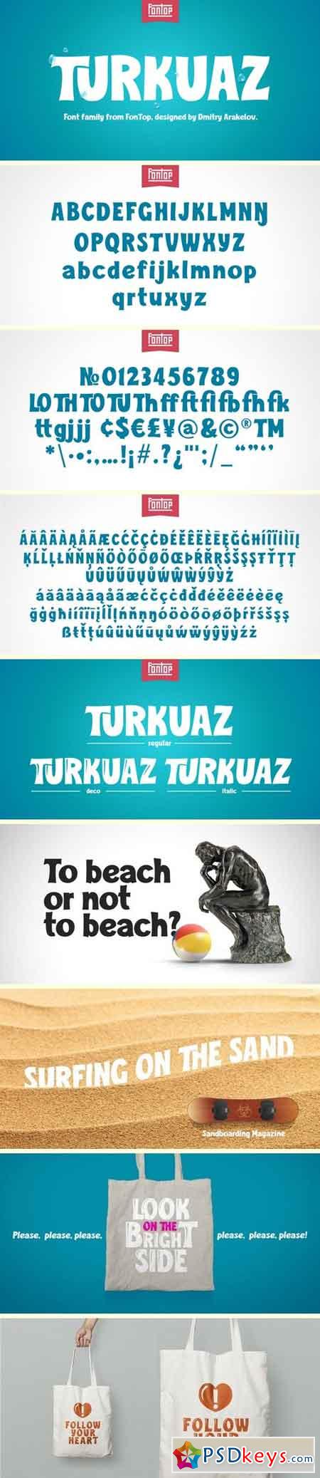Turkuaz Font Family - 3 Fonts