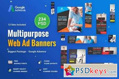 Multipurpose Banners Ad - 234 PSD