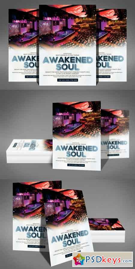 Awakened Soul Church Flyer 3469418