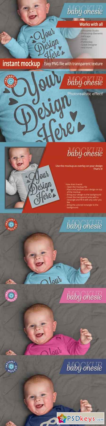 Instant photorealistic baby onesie mockup  3470106
