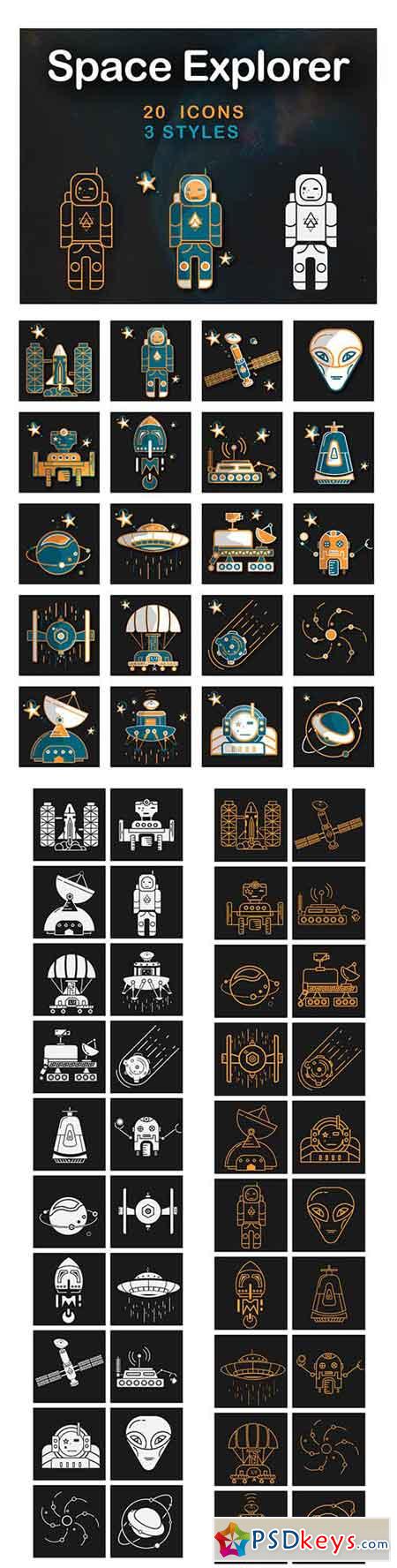 Space Explorer Icons