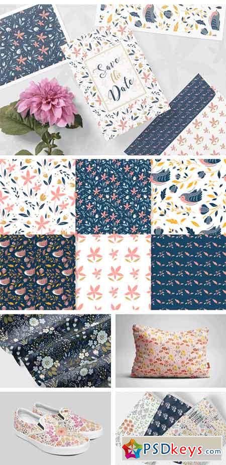Meadow - 50 Vector Seamless Patterns