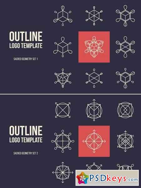 Outline Logo Template Set 1&2