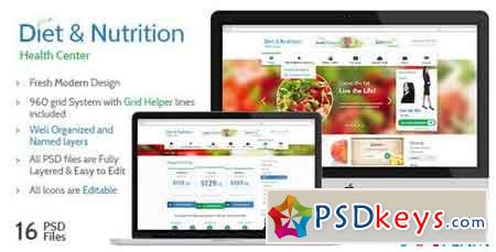 Diet & Nutrition Health Center  PSD Template - 5433614