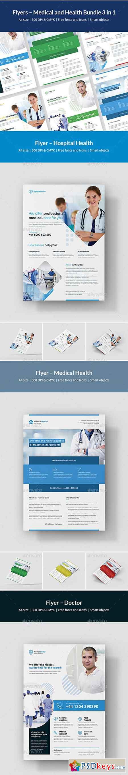 Flyer  Medical and Health Bundle 3 in 1 22196220