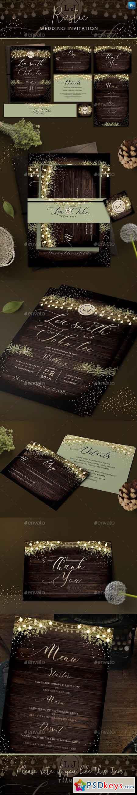 Rustic Wedding Invitation 22084287