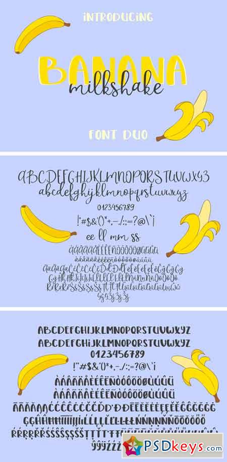 Banana Milshake Font Duo 66175