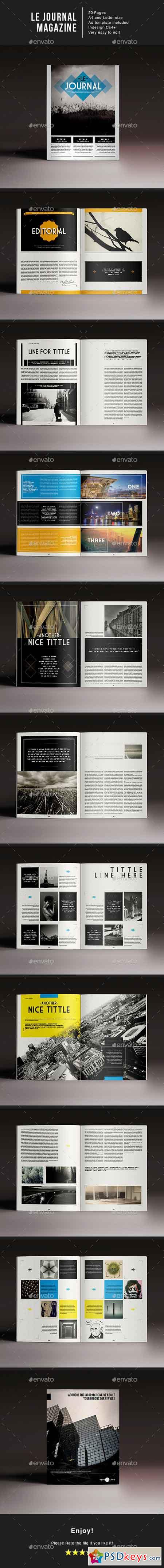 Le Journal Magazine Indesign Template 14445296