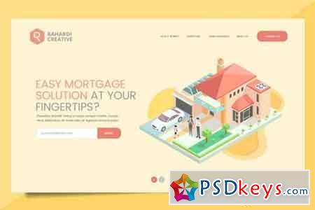 Mortgage Solution Web Header PSD Template Vol. 01