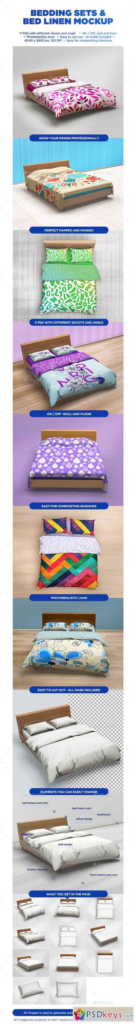 Download Bedding Sets & Bed Linen Mockup 12018429 » Free Download Photoshop Vector Stock image Via ...