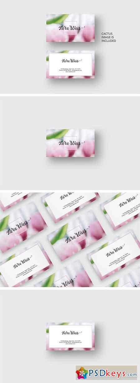 Flowers business card template 1697588