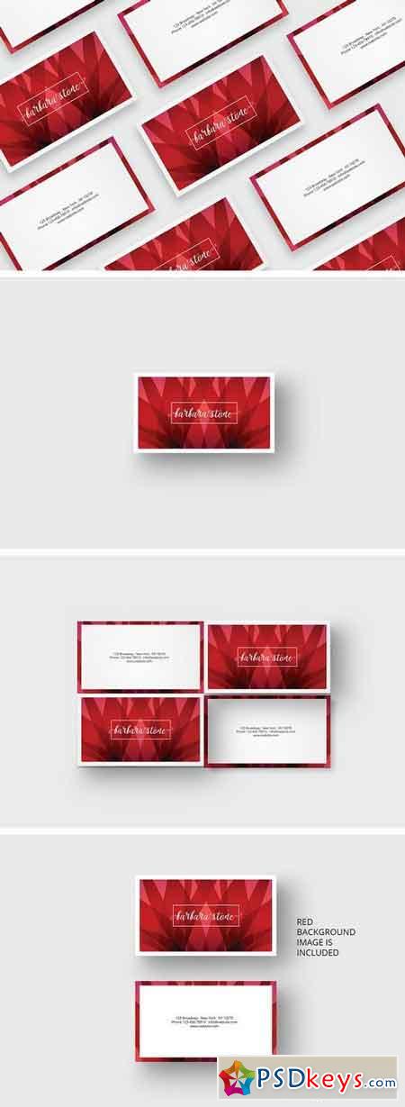 Red business card template 1697625