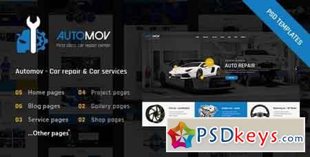 Automov - Car Repair, Auto Car Services PSD Template 22349089