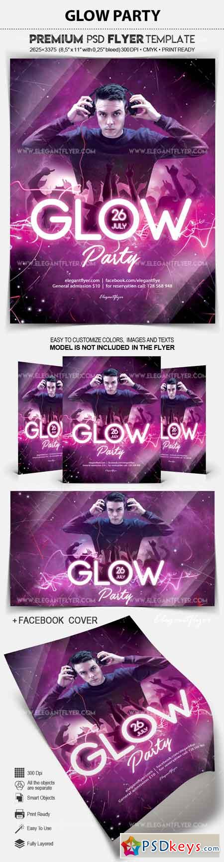 Glow Party – Flyer PSD Template