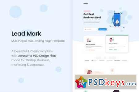 LeadMark - Multi Purpos PSD Landing Page Template