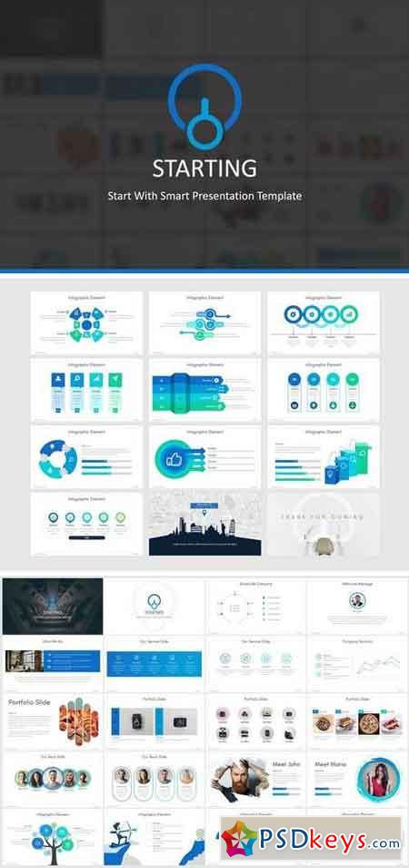 Starting - Powerpoint and Keynote Template
