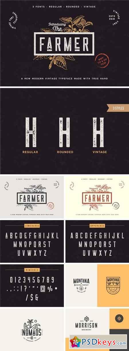 The Farmer Font - Condensed Typeface 2830735