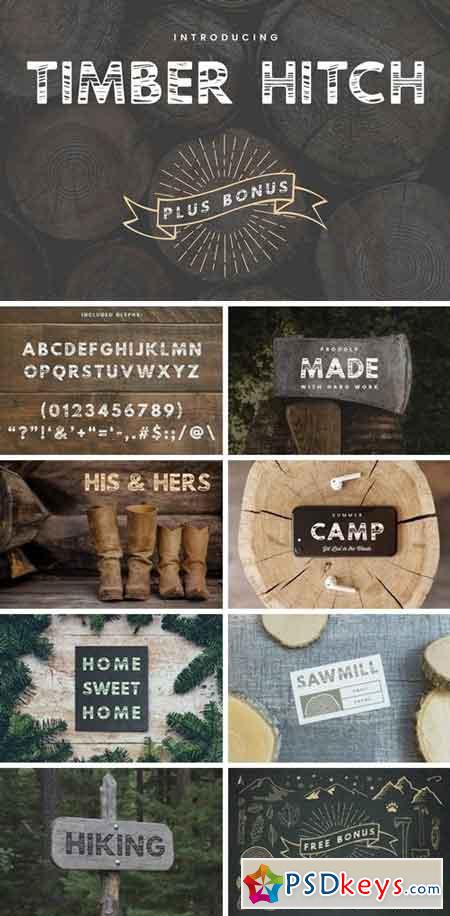 Timber Hitch Font + Nature Designs 2837724