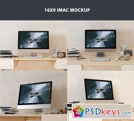 16x9 iMac Mockup