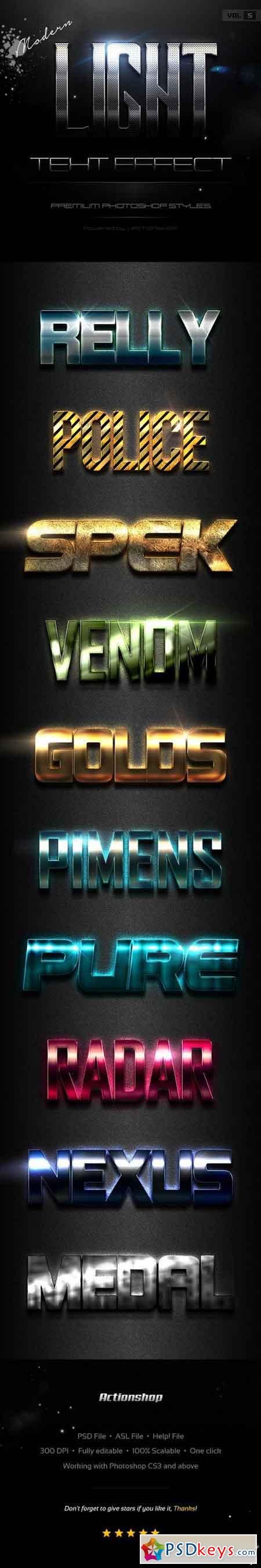 10 Modern Light Text Effects Vol.5 19706956