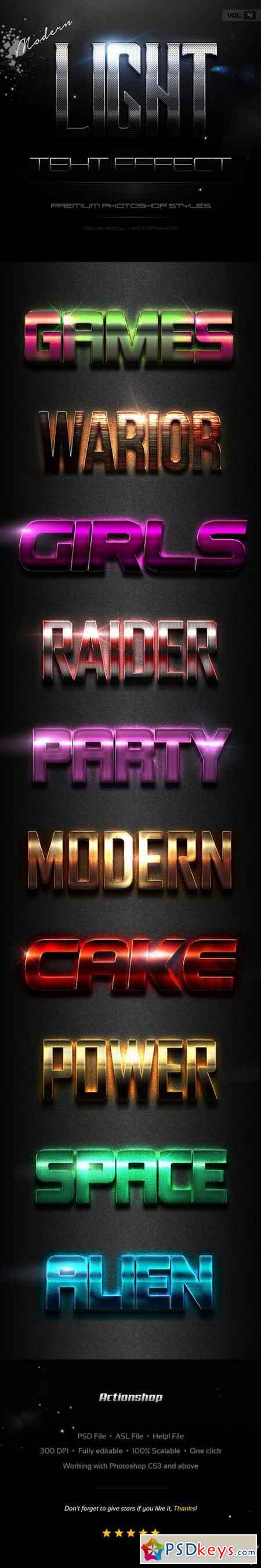 10 Modern Light Text Effects Vol.4 19689133